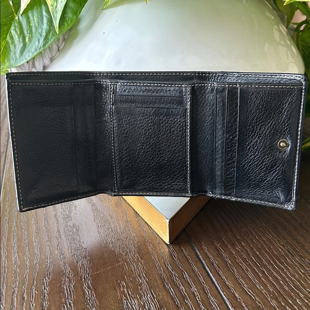 Christian Dior Vintage Saddle Bifold Compact Wallet